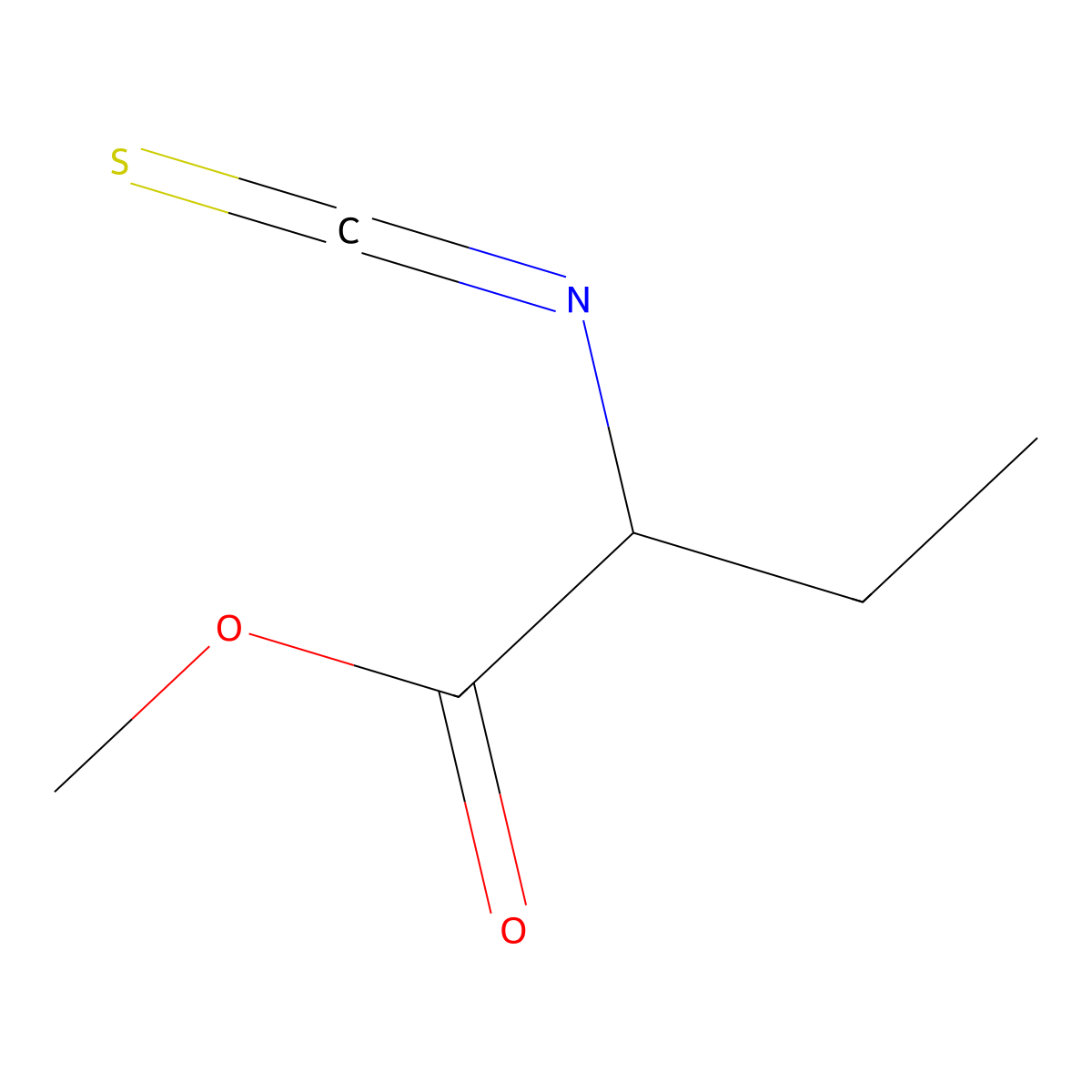methyl (2S)-2-isothiocyanatobutanoate molecular structure, CAS 1437175-60-4
