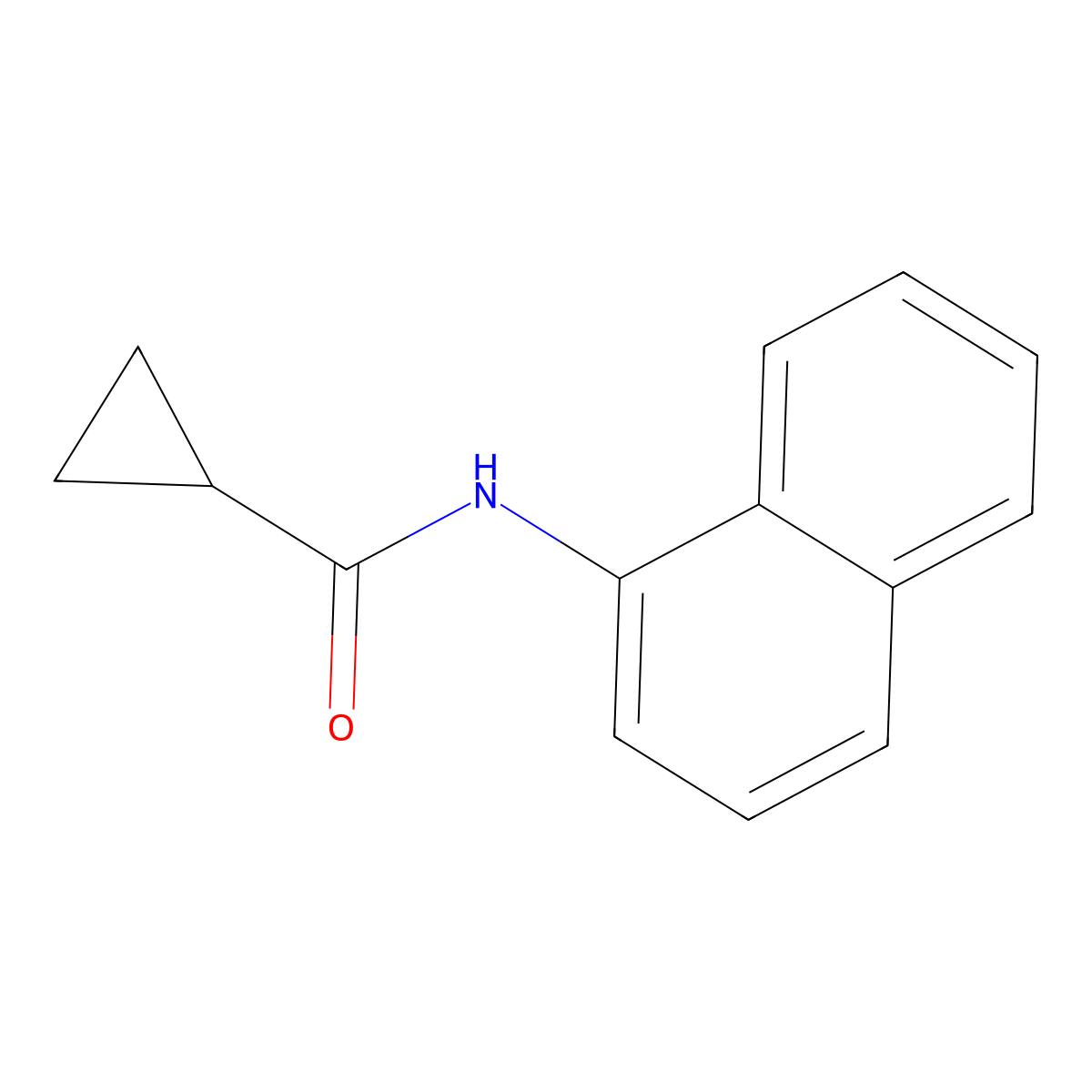 Cyclopropanecarboxamide, N-(1-naphthyl)- molecular structure, CAS 14372-05-5