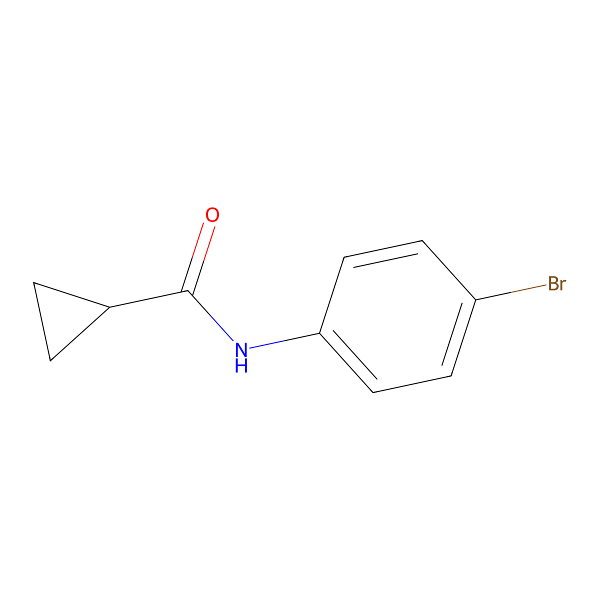 N-(4-bromophenyl)cyclopropanecarboxamide molecular structure, CAS 14372-06-6