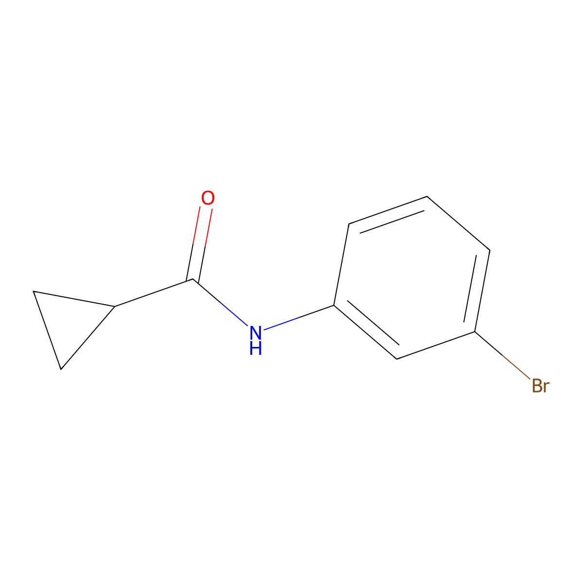 N-(3-bromophenyl)cyclopropanecarboxamide molecular structure, CAS 14372-07-7