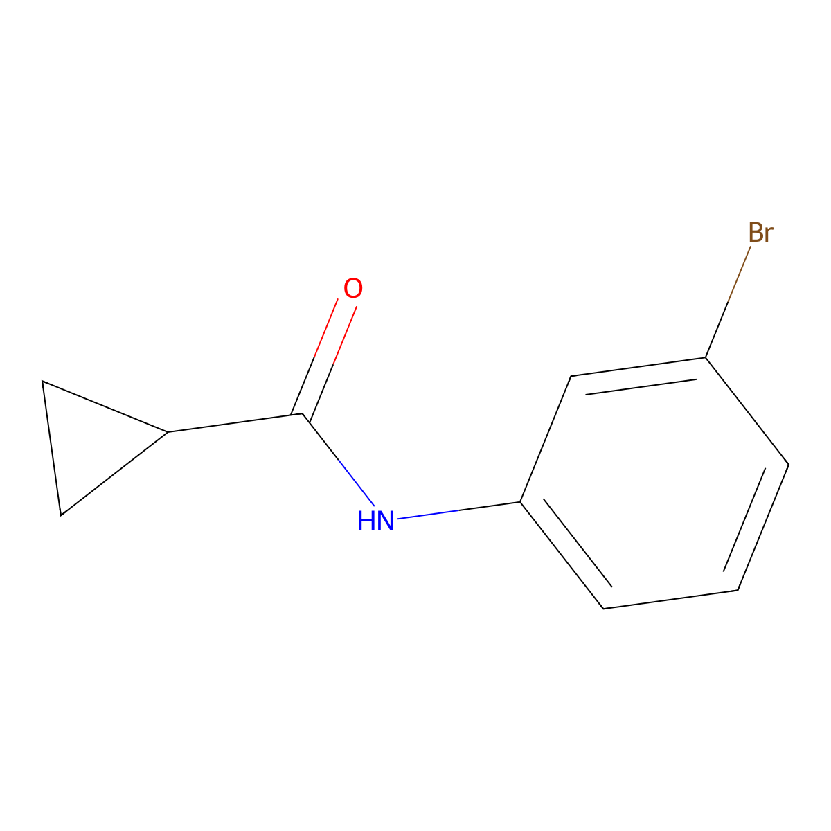 N-(3-bromophenyl)cyclopropanecarboxamide molecular structure, CAS 14372-07-7