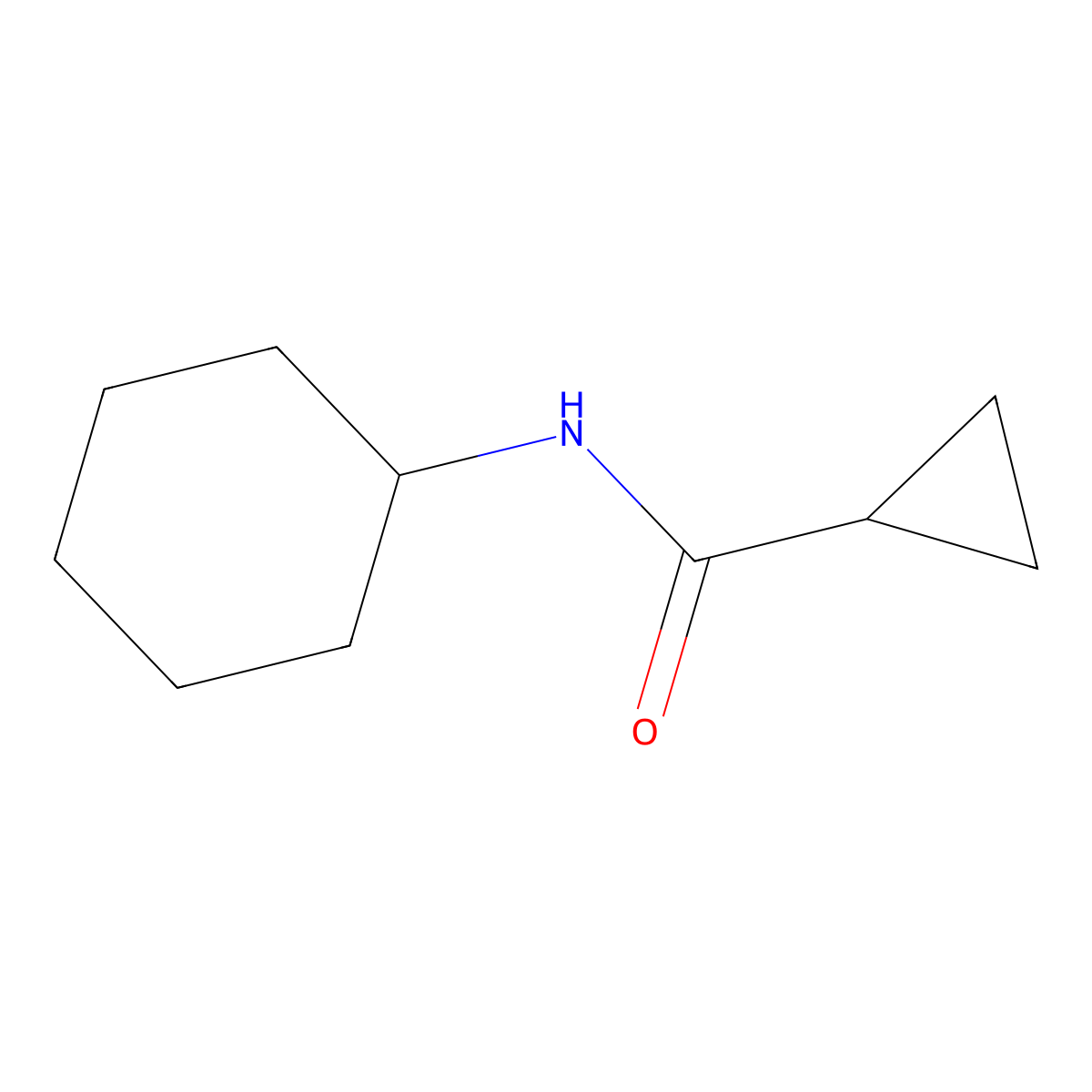 N-cyclohexylcyclopropanecarboxamide molecular structure, CAS 14372-09-9