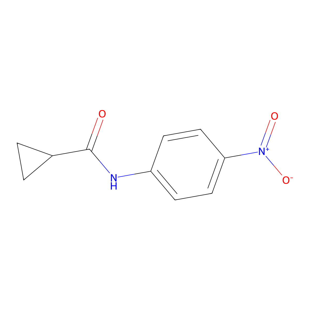 N-(4-nitrophenyl)cyclopropanecarboxamide molecular structure, CAS 14372-12-4