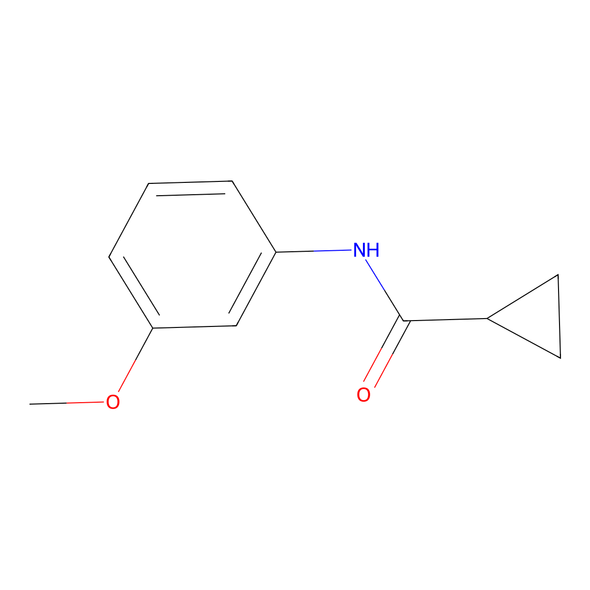 N-(3-methoxyphenyl)cyclopropanecarboxamide molecular structure, CAS 14372-14-6