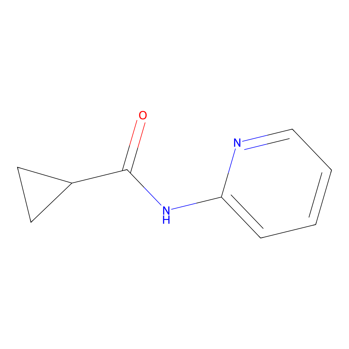 N-(pyridin-2-yl)cyclopropanecarboxamide molecular structure, CAS 14372-23-7