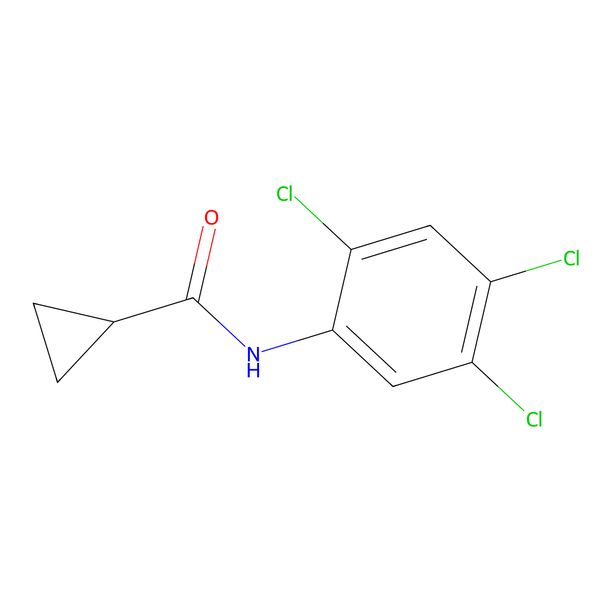 N-(Cyclopropylcarbonyl)-2,4,5-trichloroaniline molecular structure, CAS 14372-32-8