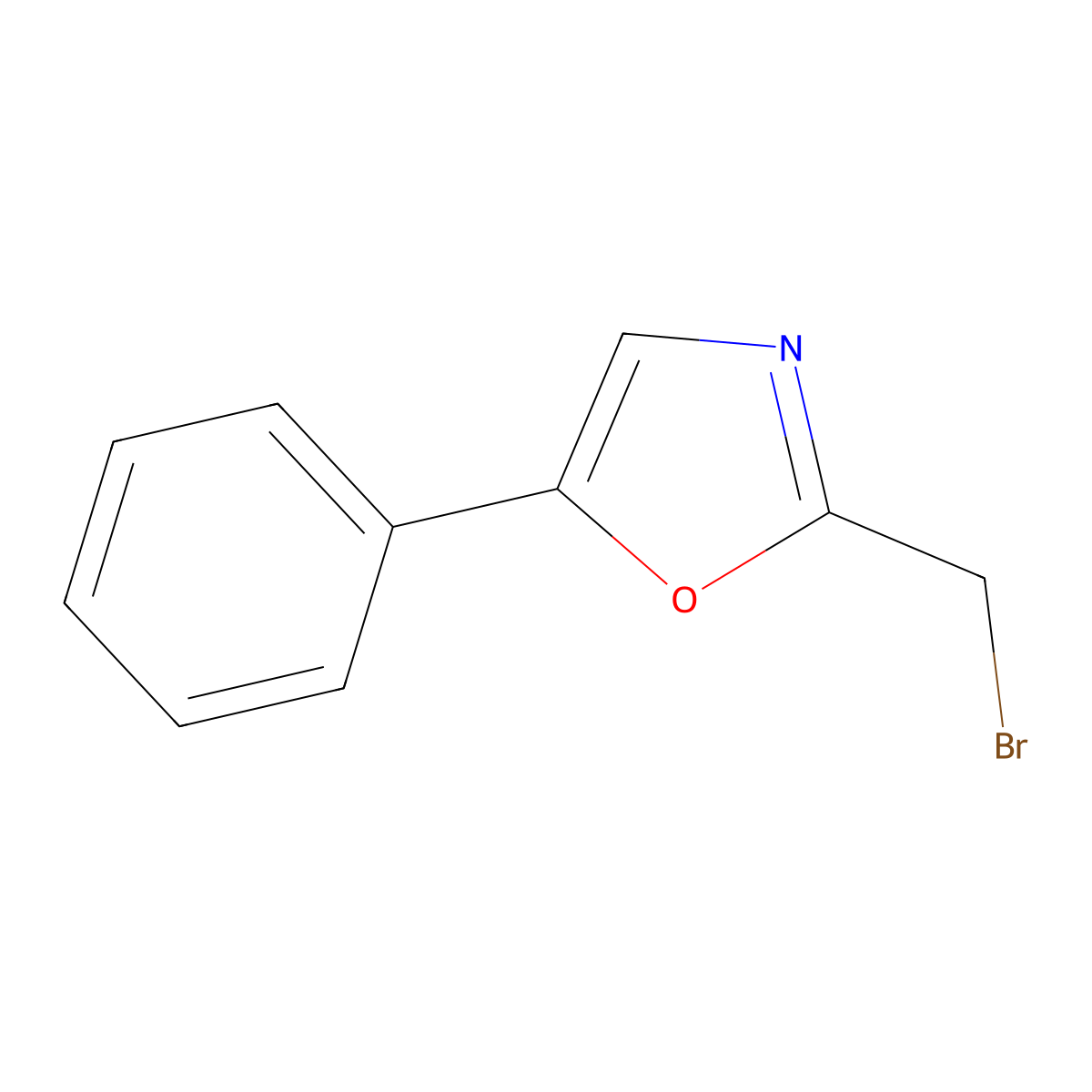 2-(Bromomethyl)-5-phenyl-1,3-oxazole molecular structure, CAS 14372-43-1