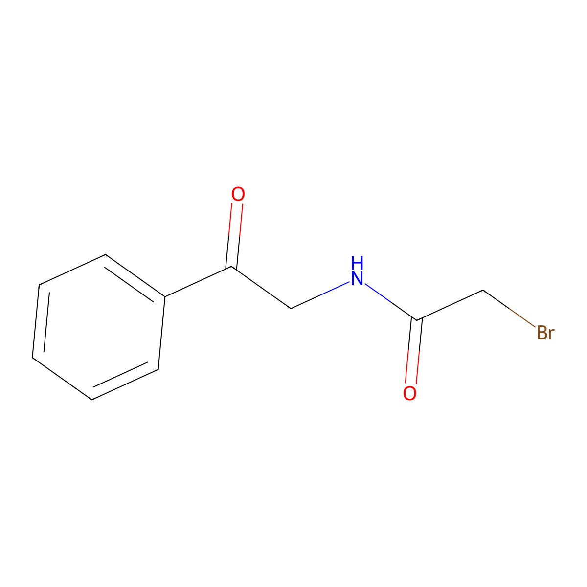 2-Bromo-N-(2-oxo-2-phenylethyl)acetamide molecular structure, CAS 14372-44-2