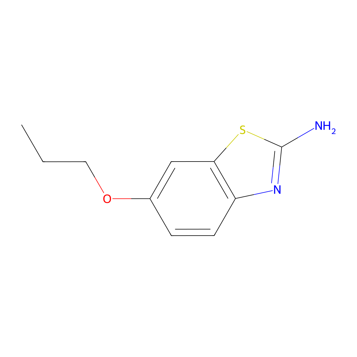6-Propoxybenzothiazol-2-amine molecular structure, CAS 14372-64-6