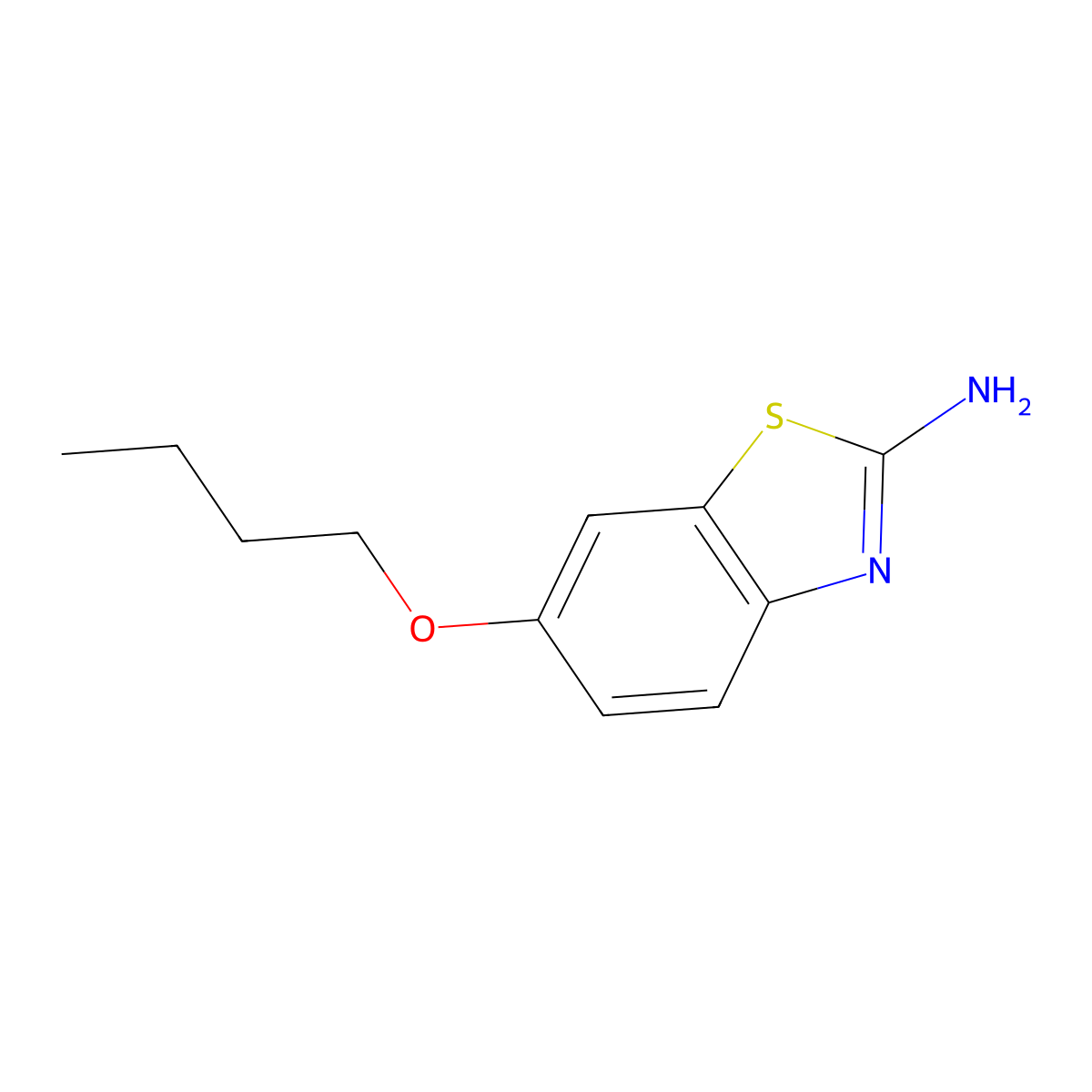 6-Butoxybenzo[d]thiazol-2-amine molecular structure, CAS 14372-65-7