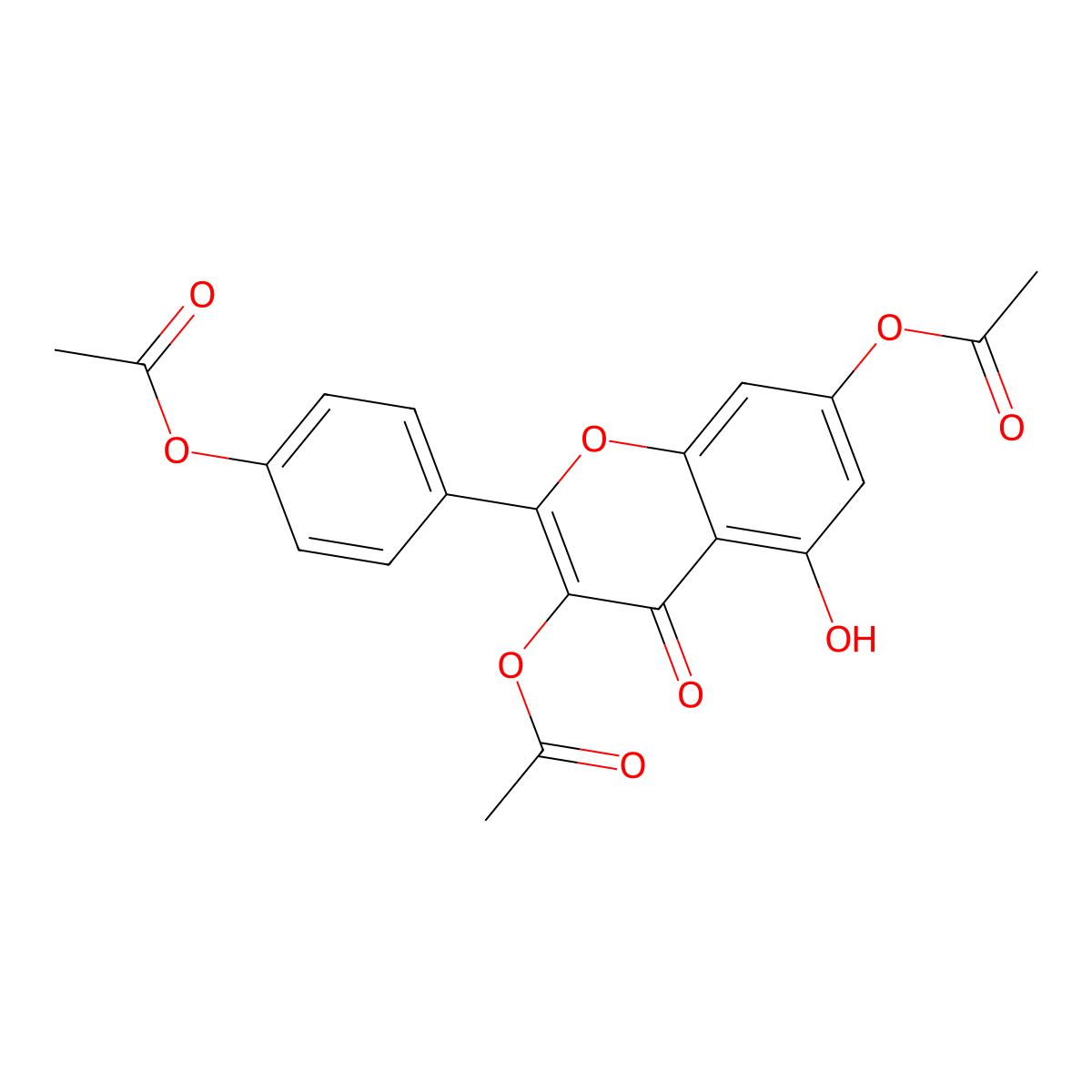 3,7,4'-Tri-O-Acetyl Kaempferol molecular structure, CAS 143724-69-0