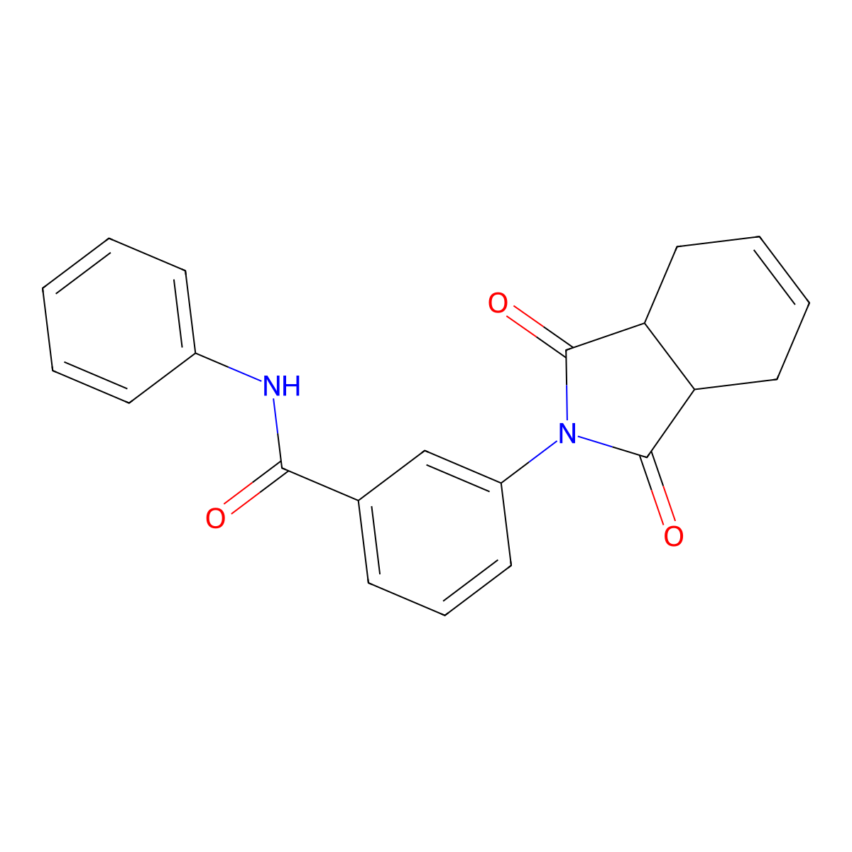 3-(1,3-dioxo-1,3,3a,4,7,7a-hexahydro-2H-isoindol-2-yl)-N-phenylbenzamide molecular structure, CAS 143725-79-5