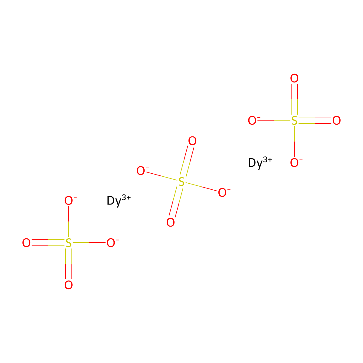 Sulfuric acid, dysprosium(3+) salt (3:2) molecular structure, CAS 14373-91-2