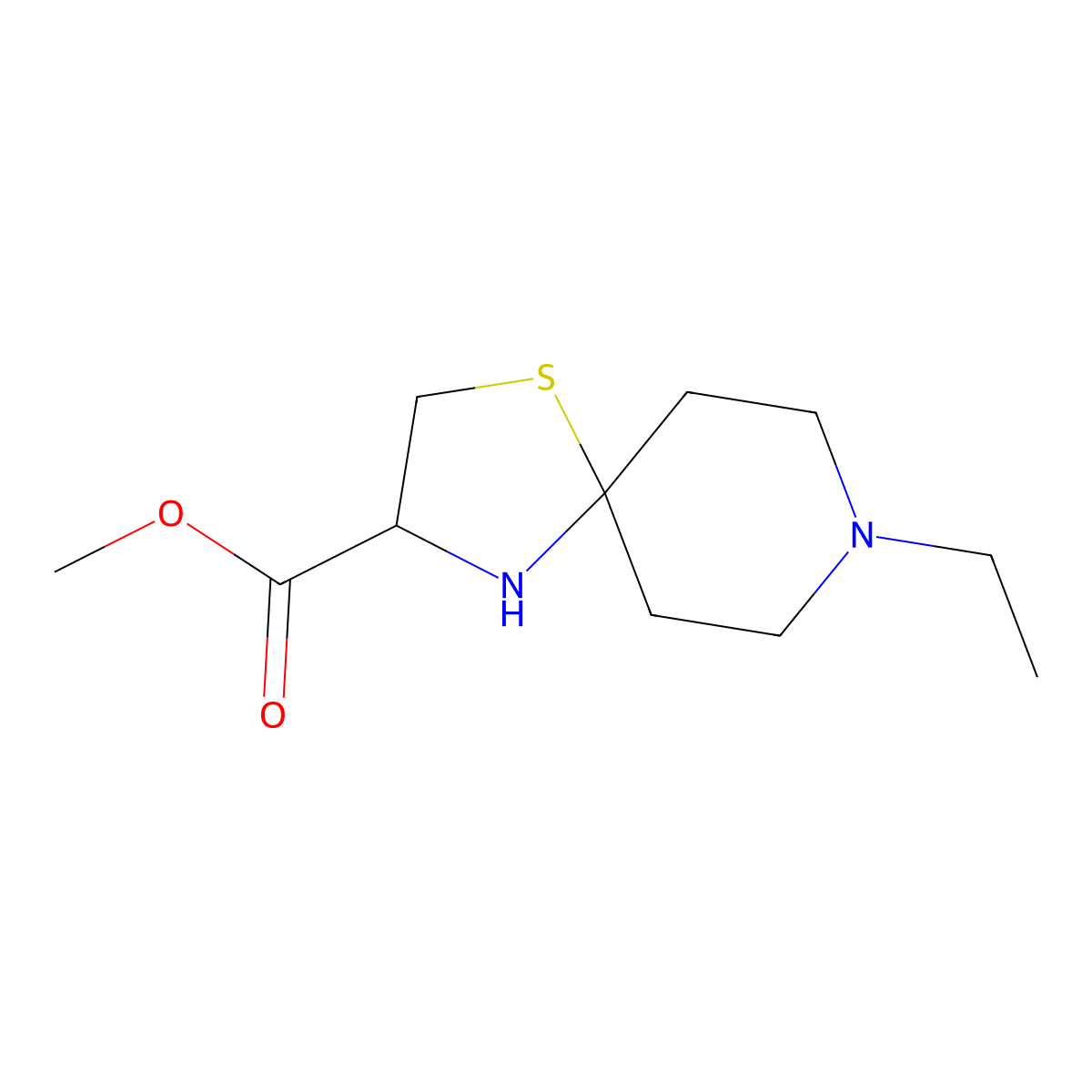 Methyl 8-ethyl-1-thia-4,8-diazaspiro[4.5]decane-3-carboxylate molecular structure, CAS 1437311-93-7