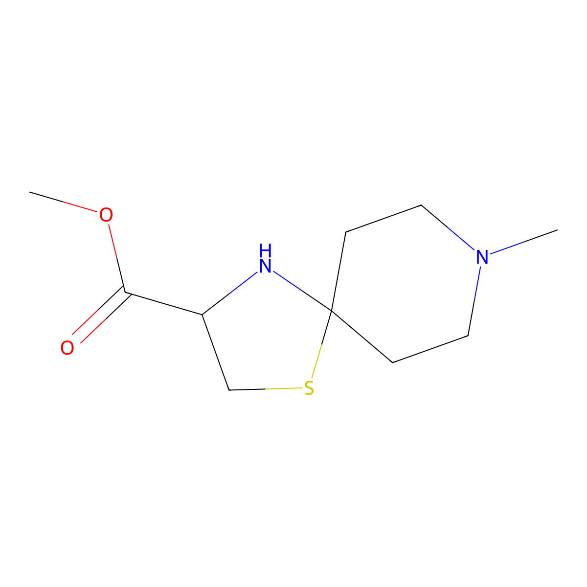 Methyl 8-methyl-1-thia-4,8-diazaspiro[4.5]decane-3-carboxylate molecular structure, CAS 1437311-94-8