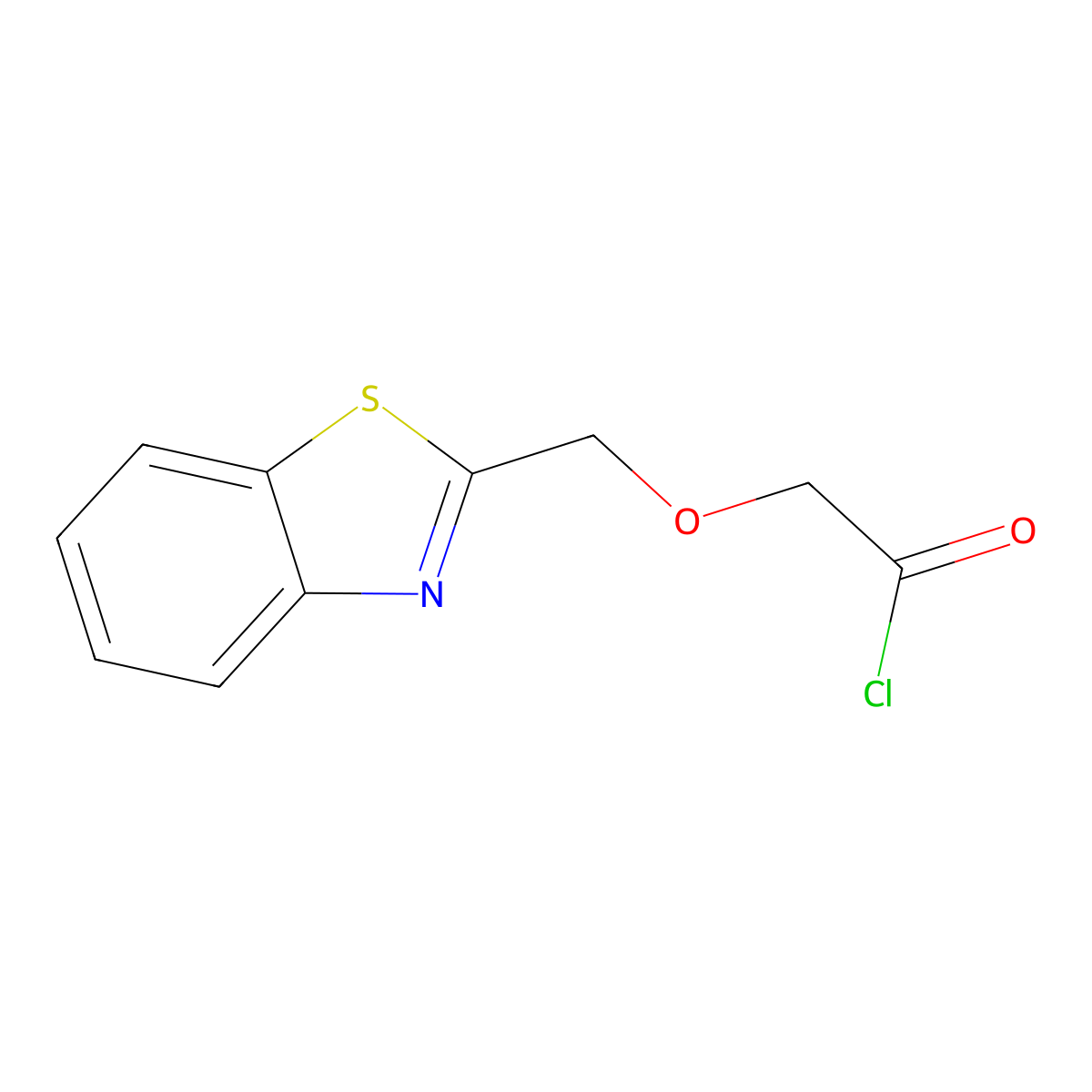 (1,3-Benzothiazol-2-ylmethoxy)acetyl chloride molecular structure, CAS 1437312-08-7