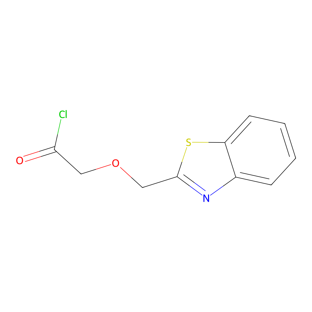 (1,3-Benzothiazol-2-ylmethoxy)acetyl chloride molecular structure, CAS 1437312-08-7