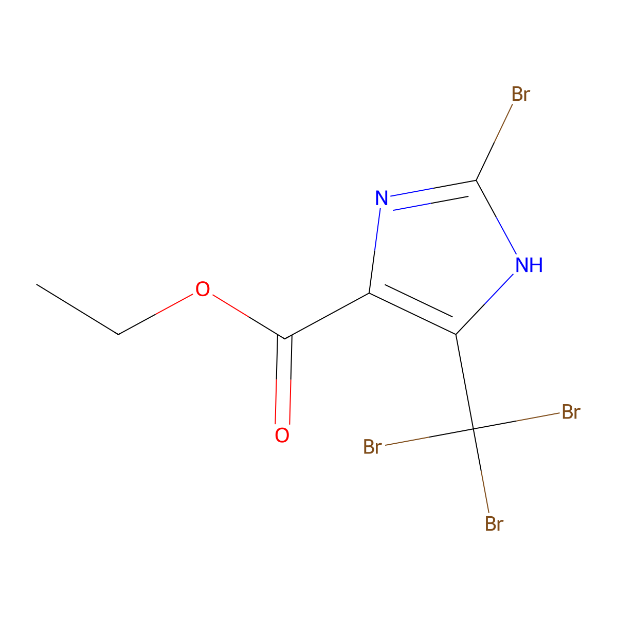 ethyl 2-bromo-5-(tribromomethyl)-1H-imidazole-4-carboxylate molecular structure, CAS 1437312-17-8