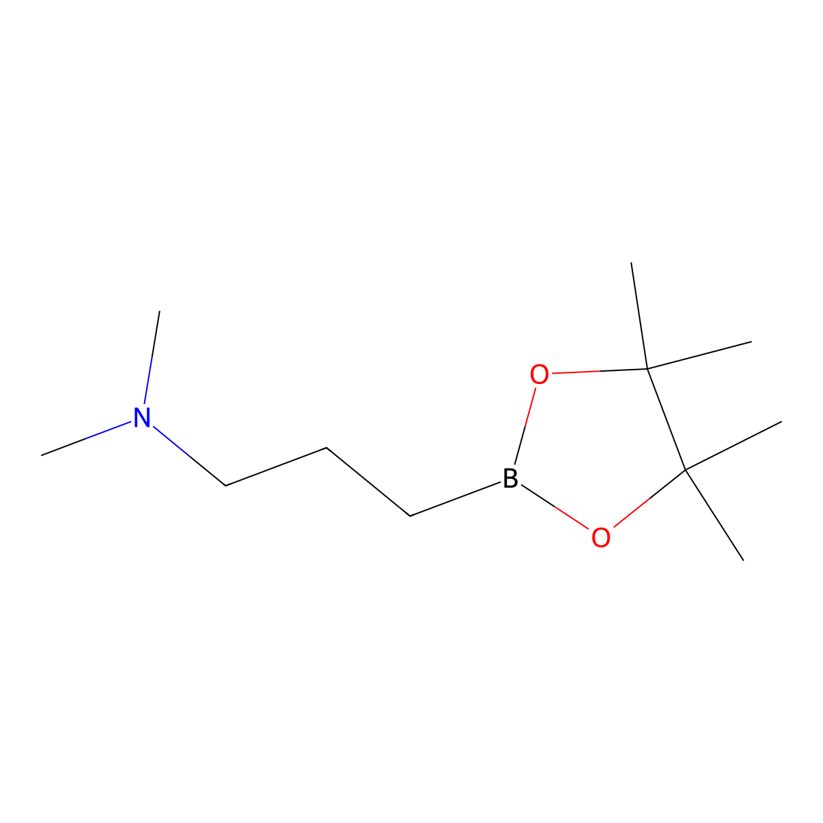 Dimethyl[3-(tetramethyl-1,3,2-dioxaborolan-2-yl)propyl]amine molecular structure, CAS 1437319-65-7