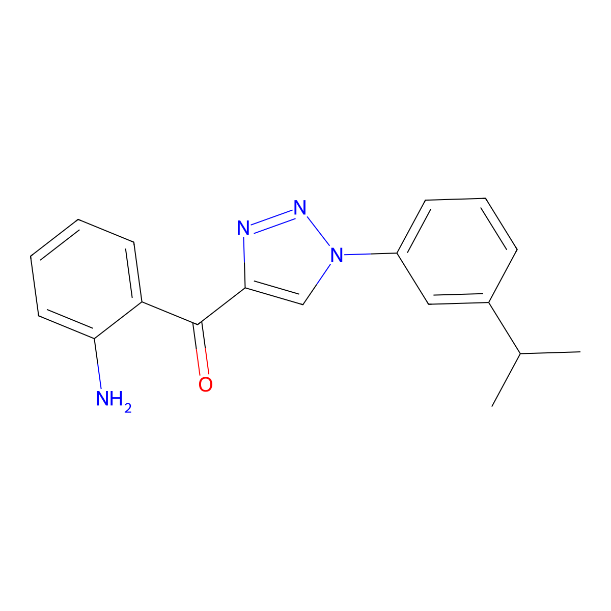 (2-aminophenyl)(1-(3-isopropylphenyl)-1H-1,2,3-triazol-4-yl)methanone molecular structure, CAS 1437325-71-7