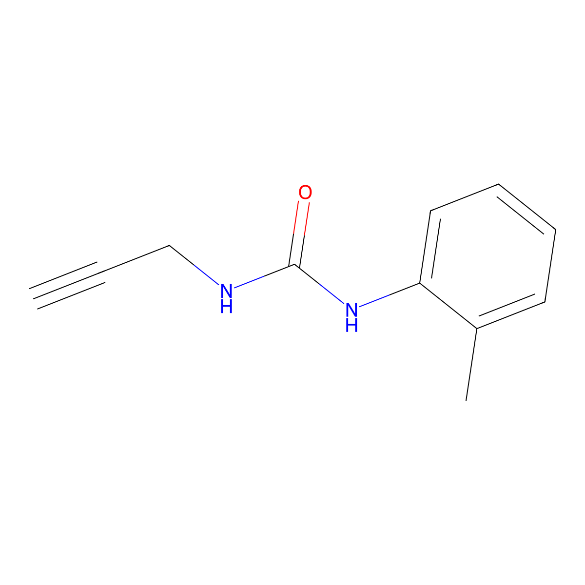 1-(Prop-2-yn-1-yl)-3-(o-tolyl)urea molecular structure, CAS 1437385-02-8