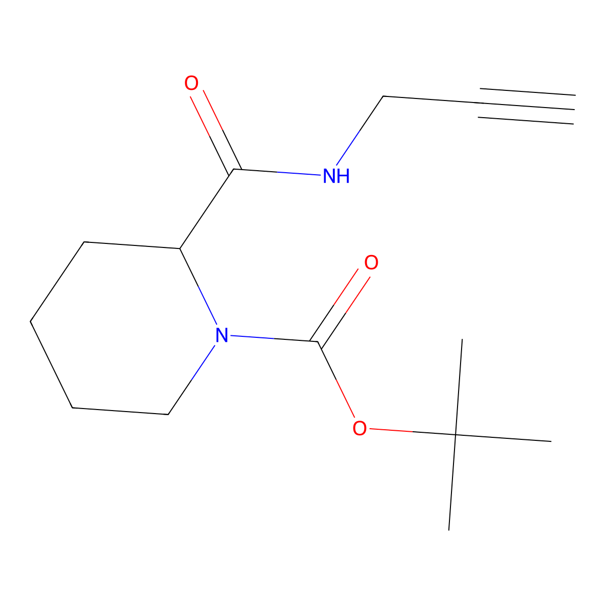 tert-Butyl 2-[(prop-2-yn-1-ylamino)carbonyl]piperidine-1-carboxylate molecular structure, CAS 1437385-04-0