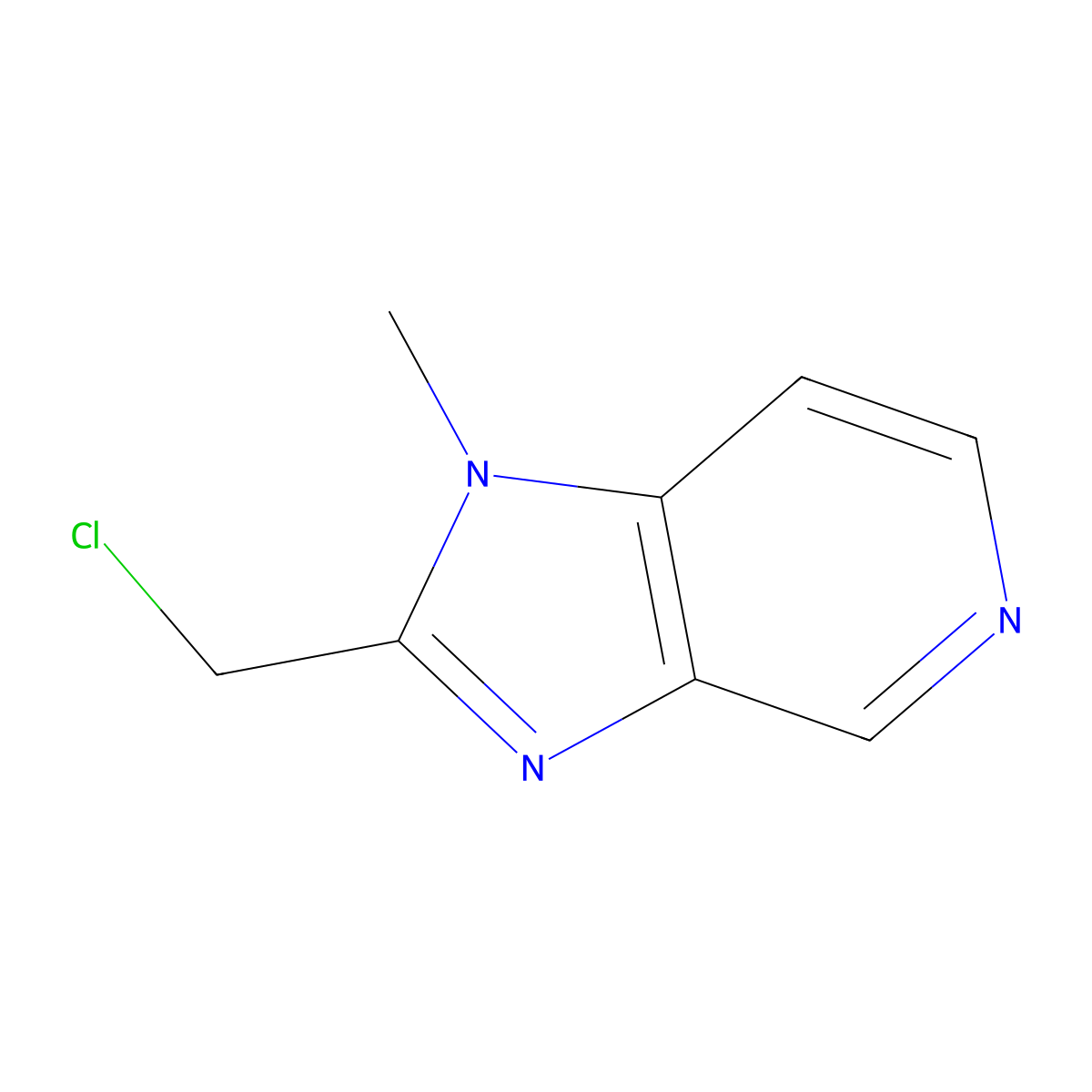 2-(chloromethyl)-1-methyl-1H-imidazo[4,5-c]pyridine molecular structure, CAS 1437385-28-8