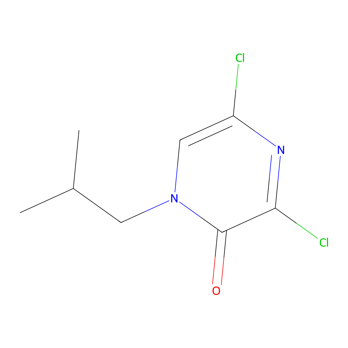 3,5-Dichloro-1-isobutylpyrazin-2(1H)-one molecular structure, CAS 1437385-36-8