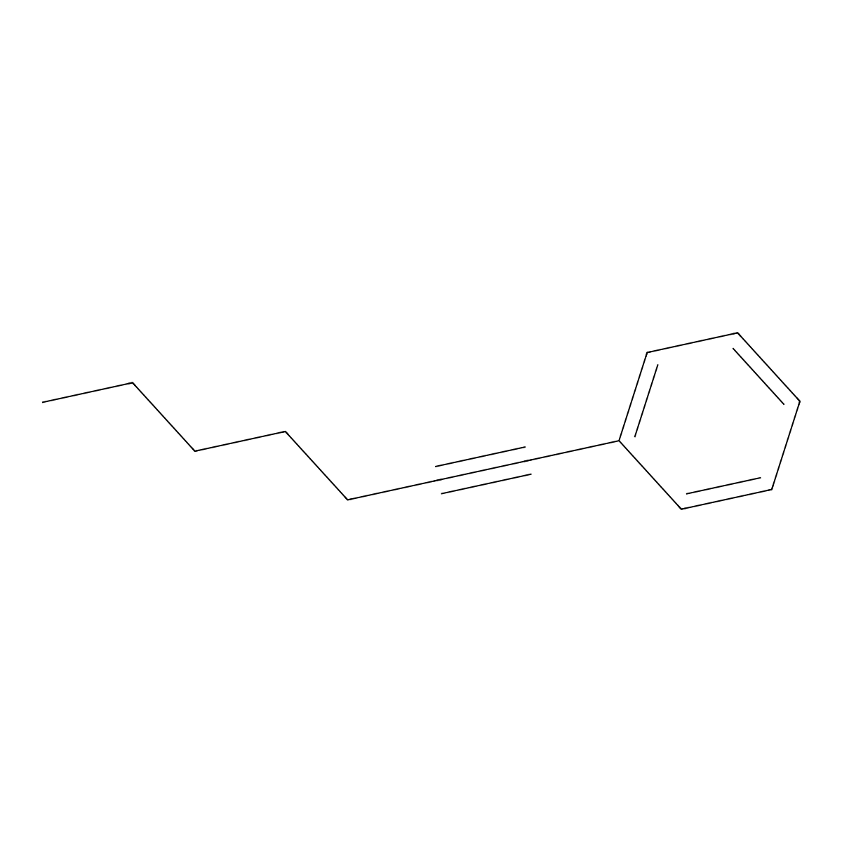 1-Heptyn-1-ylbenzene molecular structure, CAS 14374-45-9