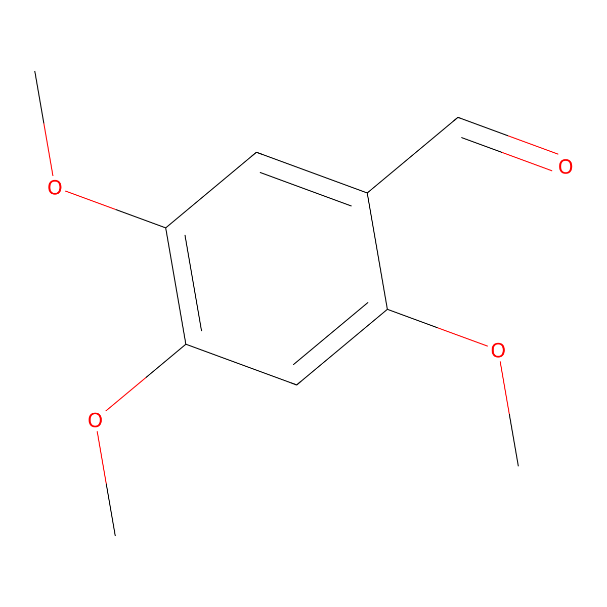 2,4,5-Trimethoxybenzaldehyde molecular structure, CAS 14374-62-0