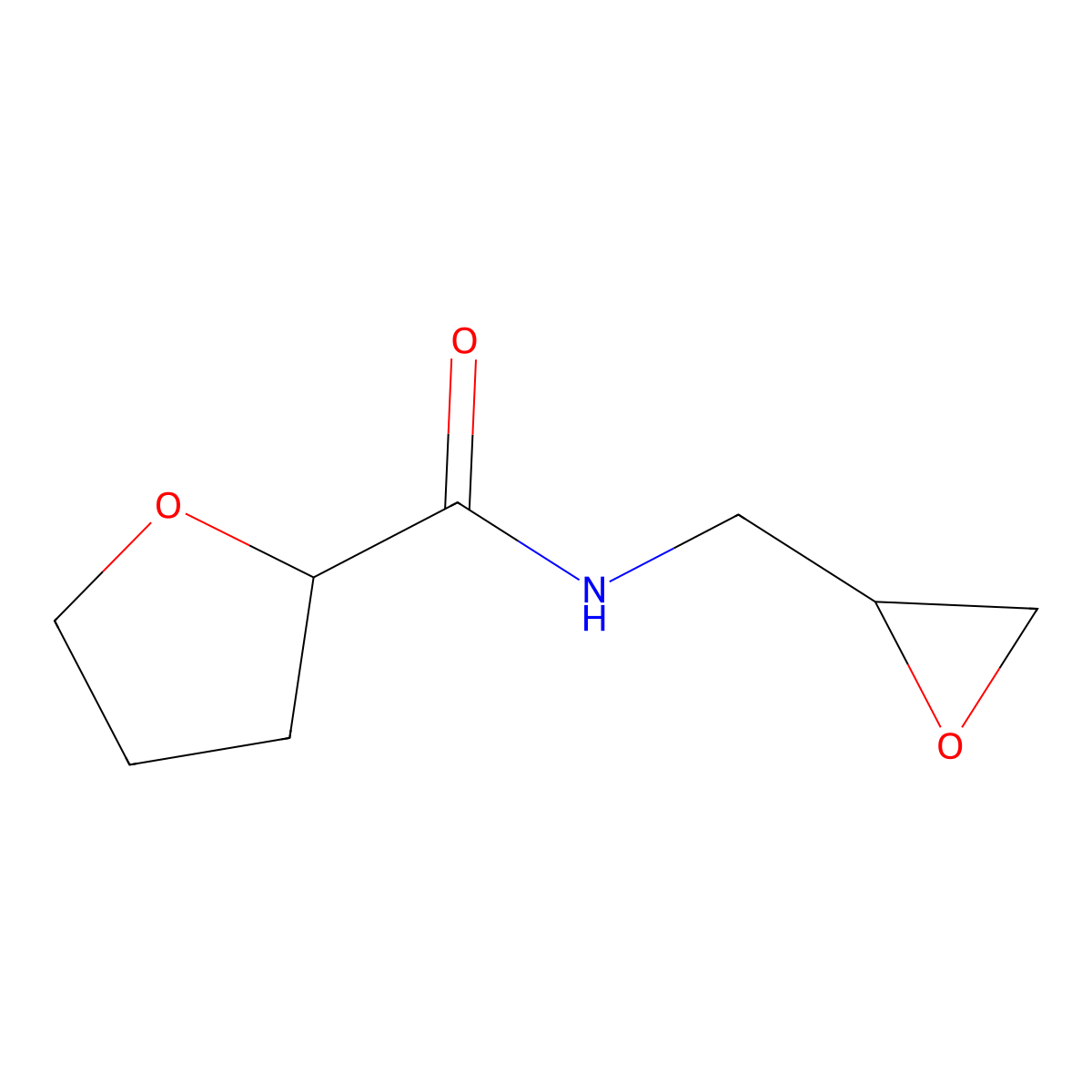 Tetrahydro-N-(2-oxiranylmethyl)-2-furancarboxamide molecular structure, CAS 1437432-24-0