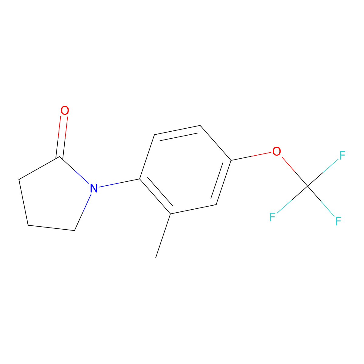 1-(2-Methyl-4-(trifluoromethoxy)phenyl)pyrrolidin-2-one molecular structure, CAS 1437432-48-8
