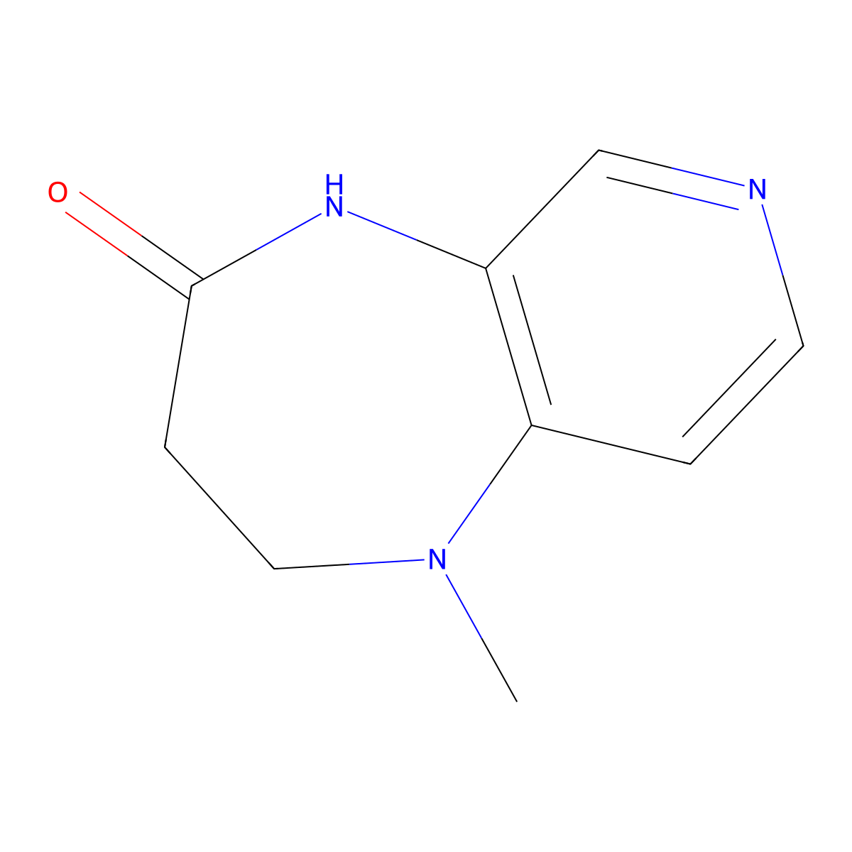 1-methyl-1H,2H,3H,4H,5H-pyrido[3,4-b][1,4]diazepin-4-one molecular structure, CAS 1437432-91-1
