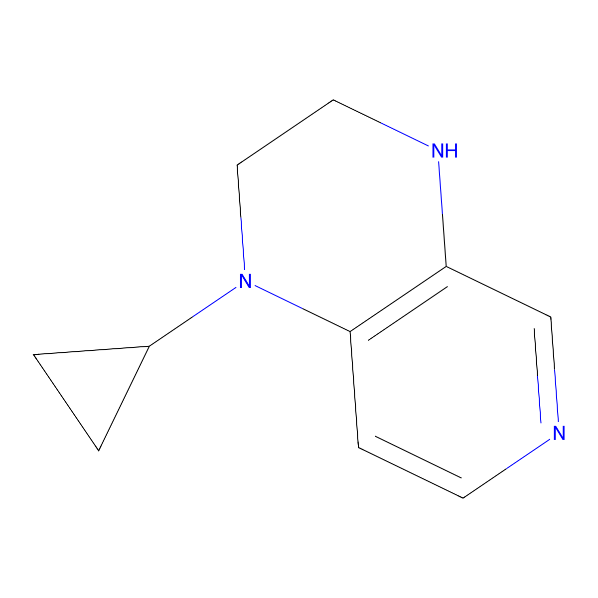1-Cyclopropyl-1,2,3,4-tetrahydropyrido[3,4-b]pyrazine molecular structure, CAS 1437432-97-7