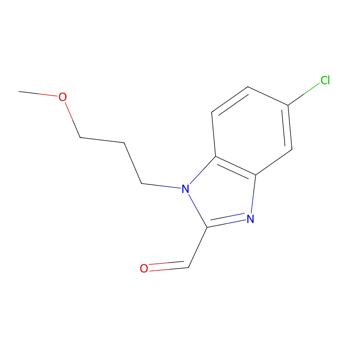5-Chloro-1-(3-methoxypropyl)-1H-benzo[d]imidazole-2-carbaldehyde molecular structure, CAS 1437433-14-1