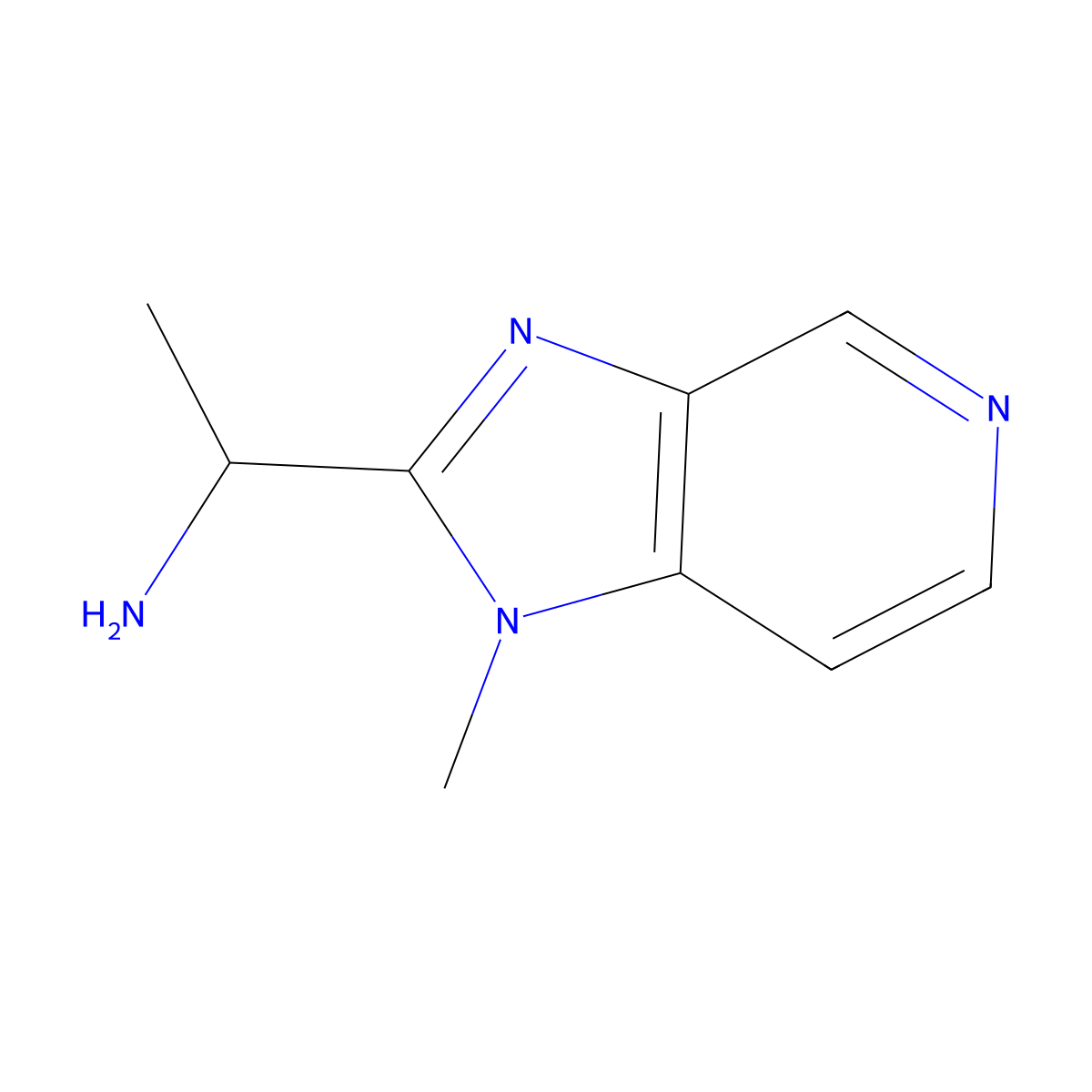 1-(1-Methyl-1H-imidazo[4,5-c]pyridin-2-yl)ethanamine molecular structure, CAS 1437433-35-6