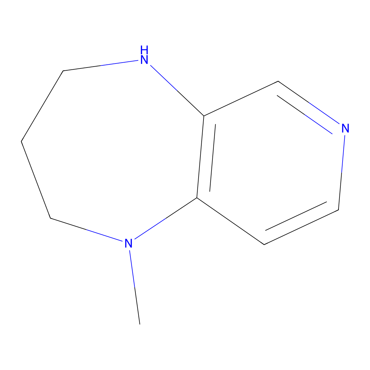 1-Methyl-2,3,4,5-tetrahydro-1H-pyrido[3,4-b][1,4]diazepine molecular structure, CAS 1437433-62-9