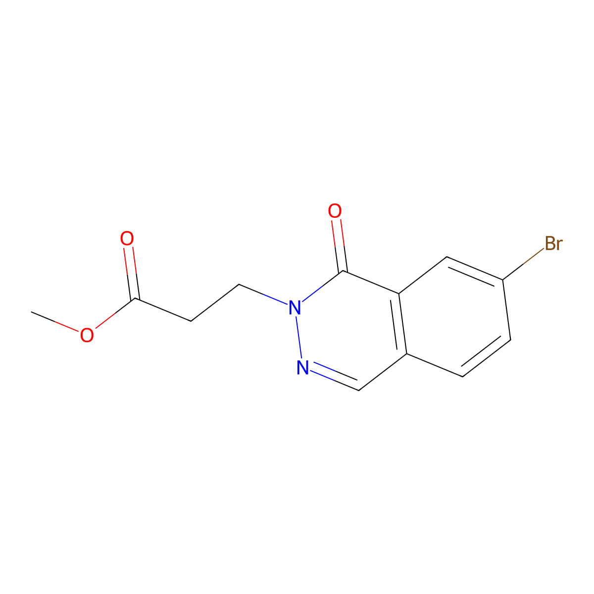 Methyl 3-(7-bromo-1-oxophthalazin-2(1H)-yl)propanoate molecular structure, CAS 1437433-66-3