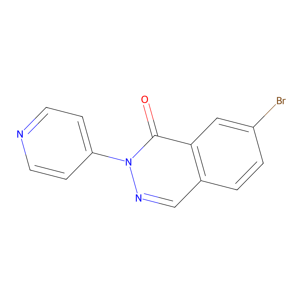 7-Bromo-2-(pyridin-4-yl)phthalazin-1(2H)-one molecular structure, CAS 1437434-65-5