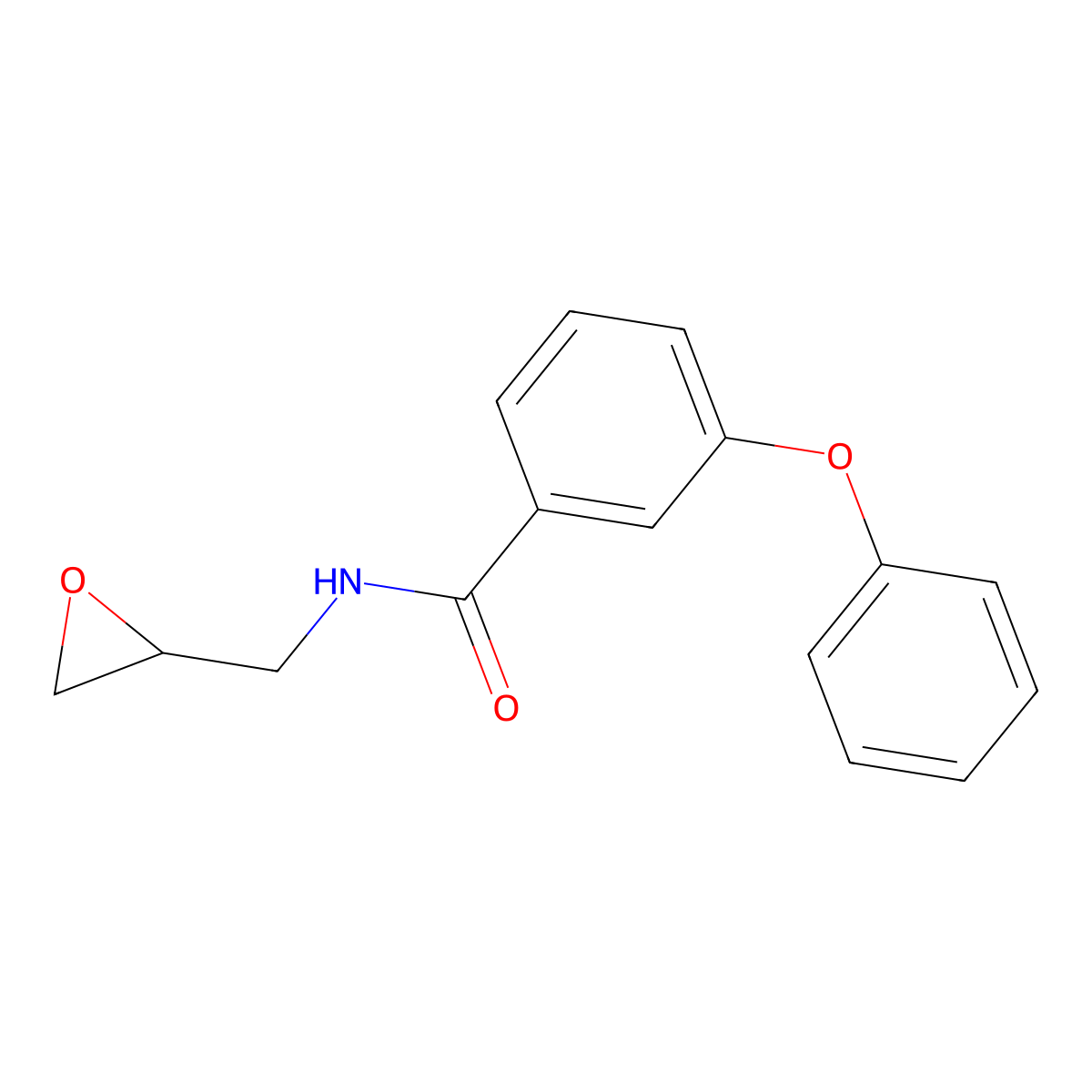 N-Oxiranylmethyl-3-phenoxy-benzamide molecular structure, CAS 1437434-91-7