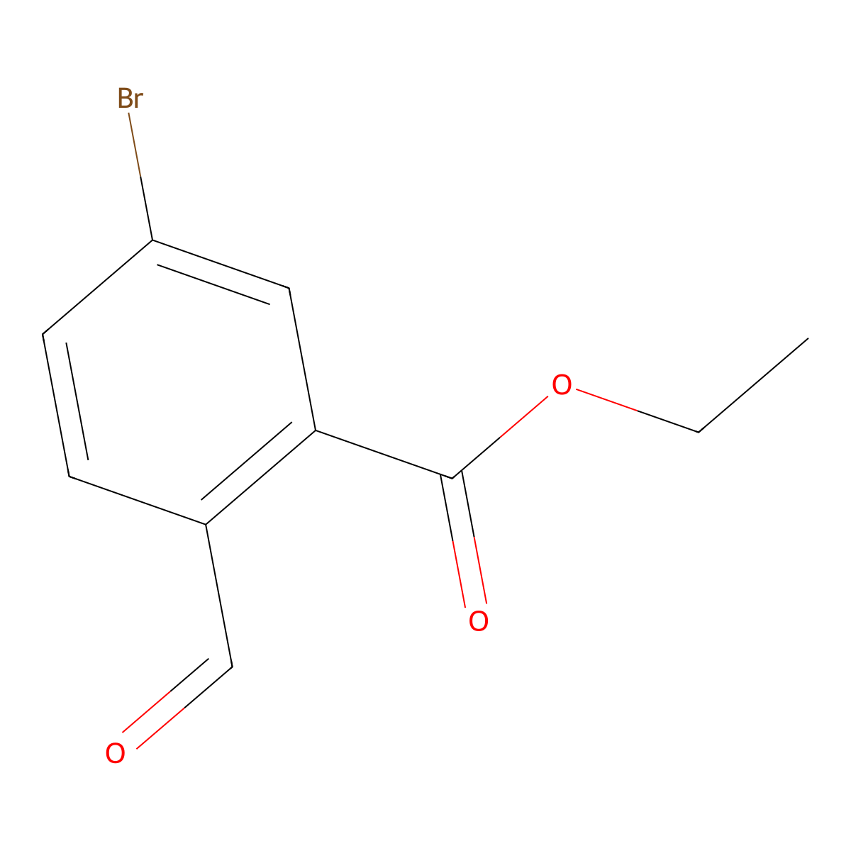 Ethyl 5-bromo-2-formylbenzoate molecular structure, CAS 1437436-19-5