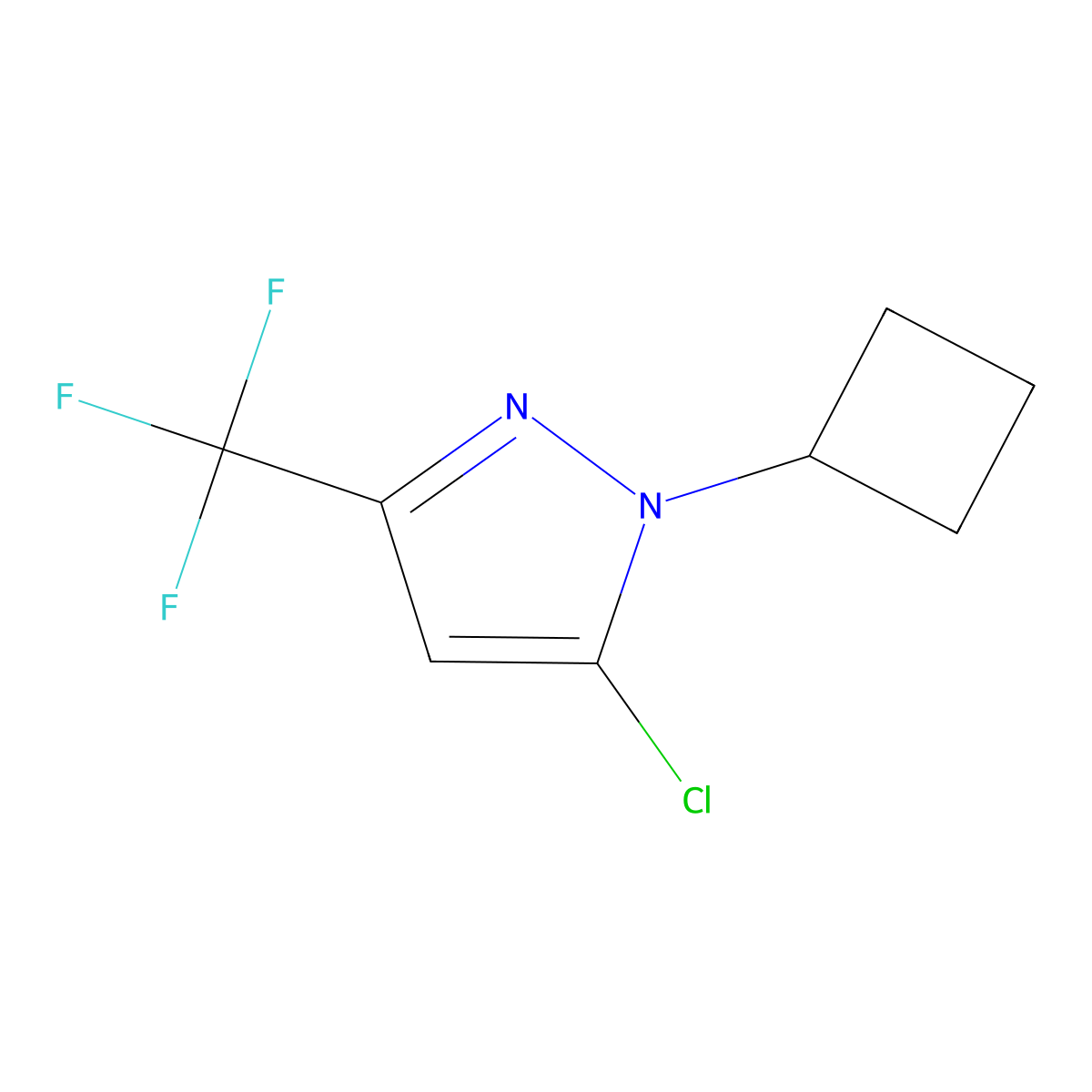5-Chloro-1-cyclobutyl-3-(trifluoromethyl)-1H-pyrazole molecular structure, CAS 1437455-98-5