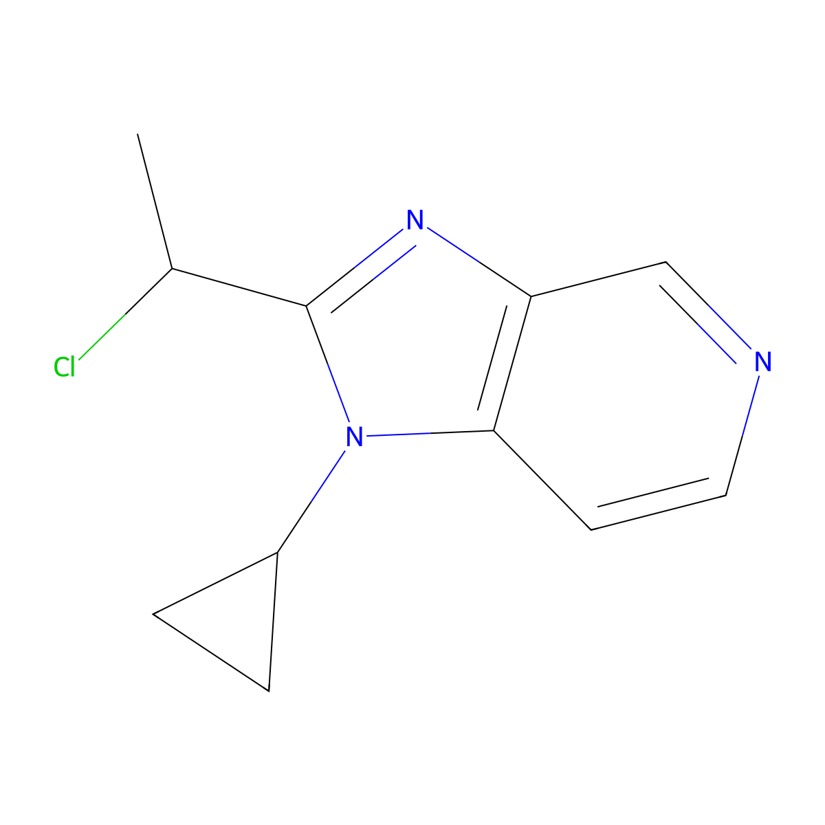2-(1-Chloroethyl)-1-cyclopropyl-1H-imidazo[4,5-c]pyridine molecular structure, CAS 1437456-36-4