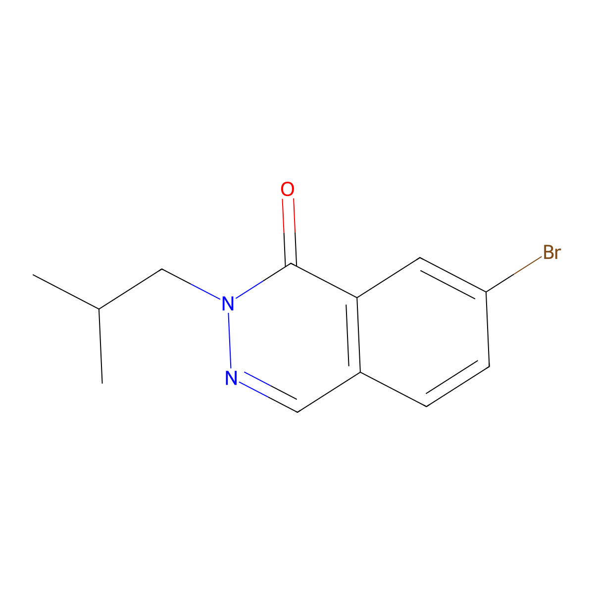 7-Bromo-2-isobutylphthalazin-1(2H)-one molecular structure, CAS 1437457-76-5