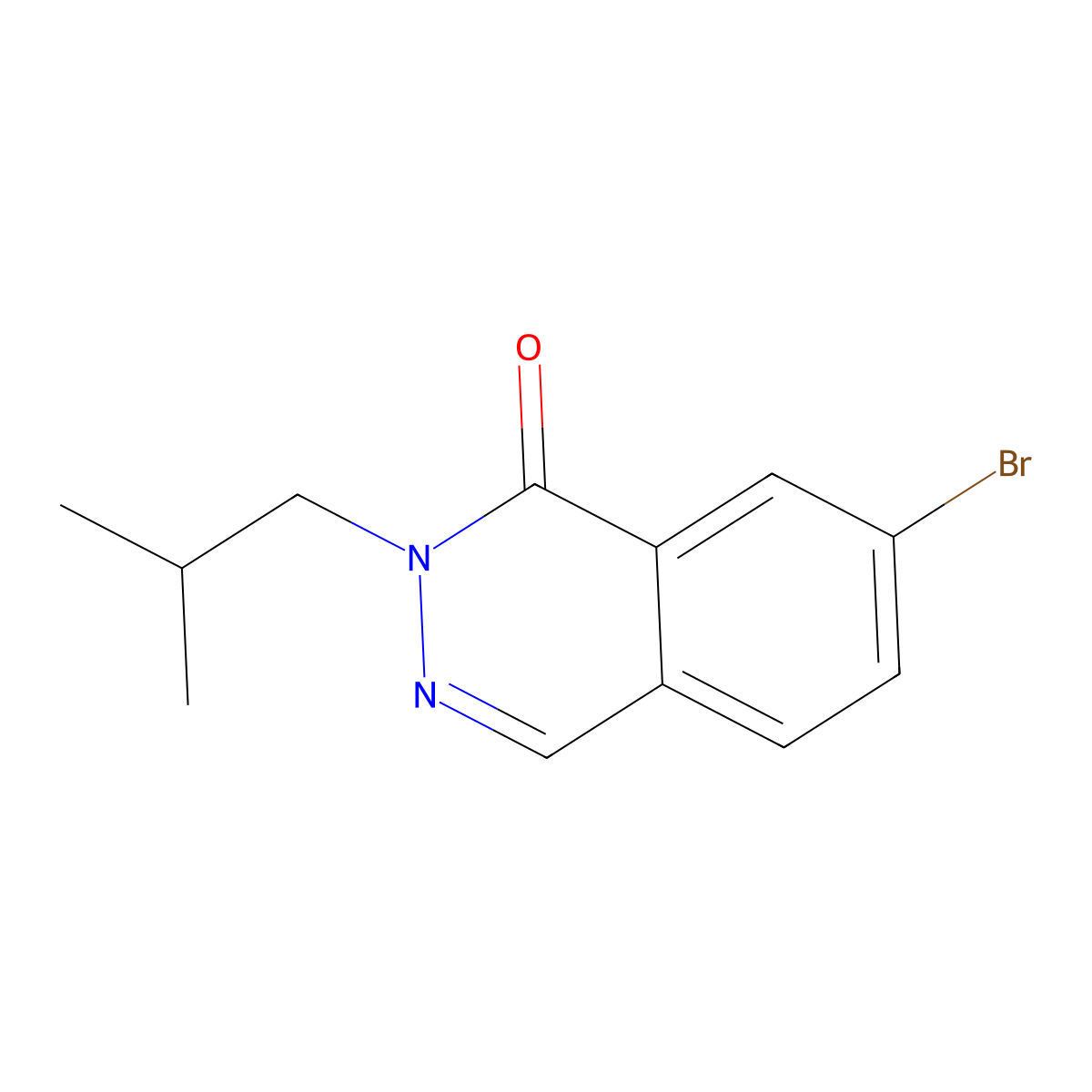 7-Bromo-2-isobutylphthalazin-1(2H)-one molecular structure, CAS 1437457-76-5