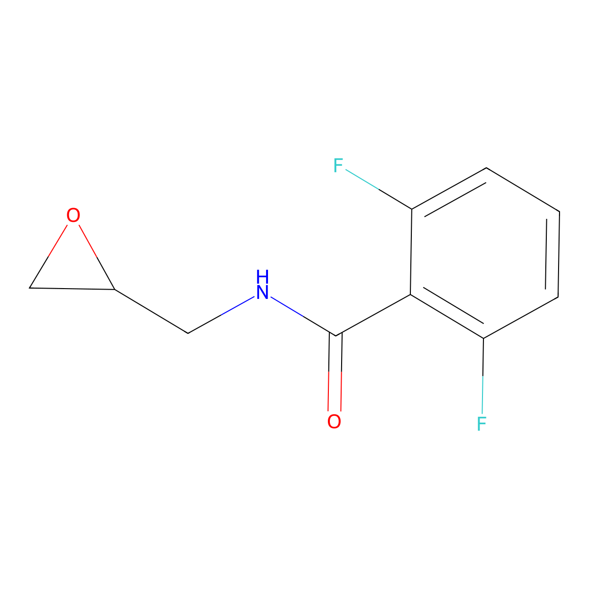 2,6-Difluoro-N-(oxiran-2-ylmethyl)benzamide molecular structure, CAS 1437457-78-7