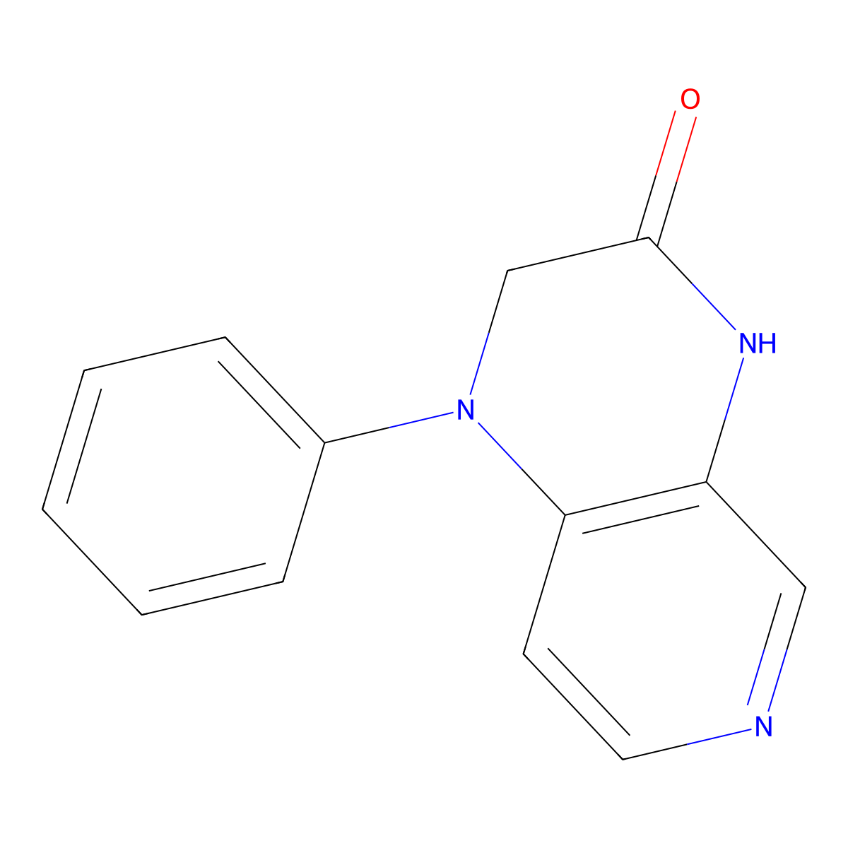 1-Phenyl-1,2-dihydropyrido[3,4-b]pyrazin-3(4H)-one molecular structure, CAS 1437457-86-7
