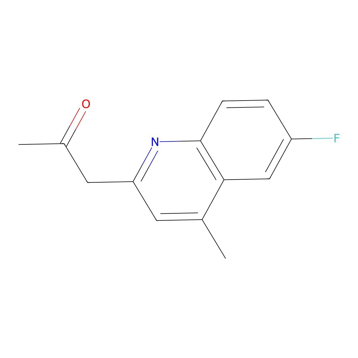 1-(6-Fluoro-4-methylquinolin-2-yl)propan-2-one molecular structure, CAS 1437458-12-2