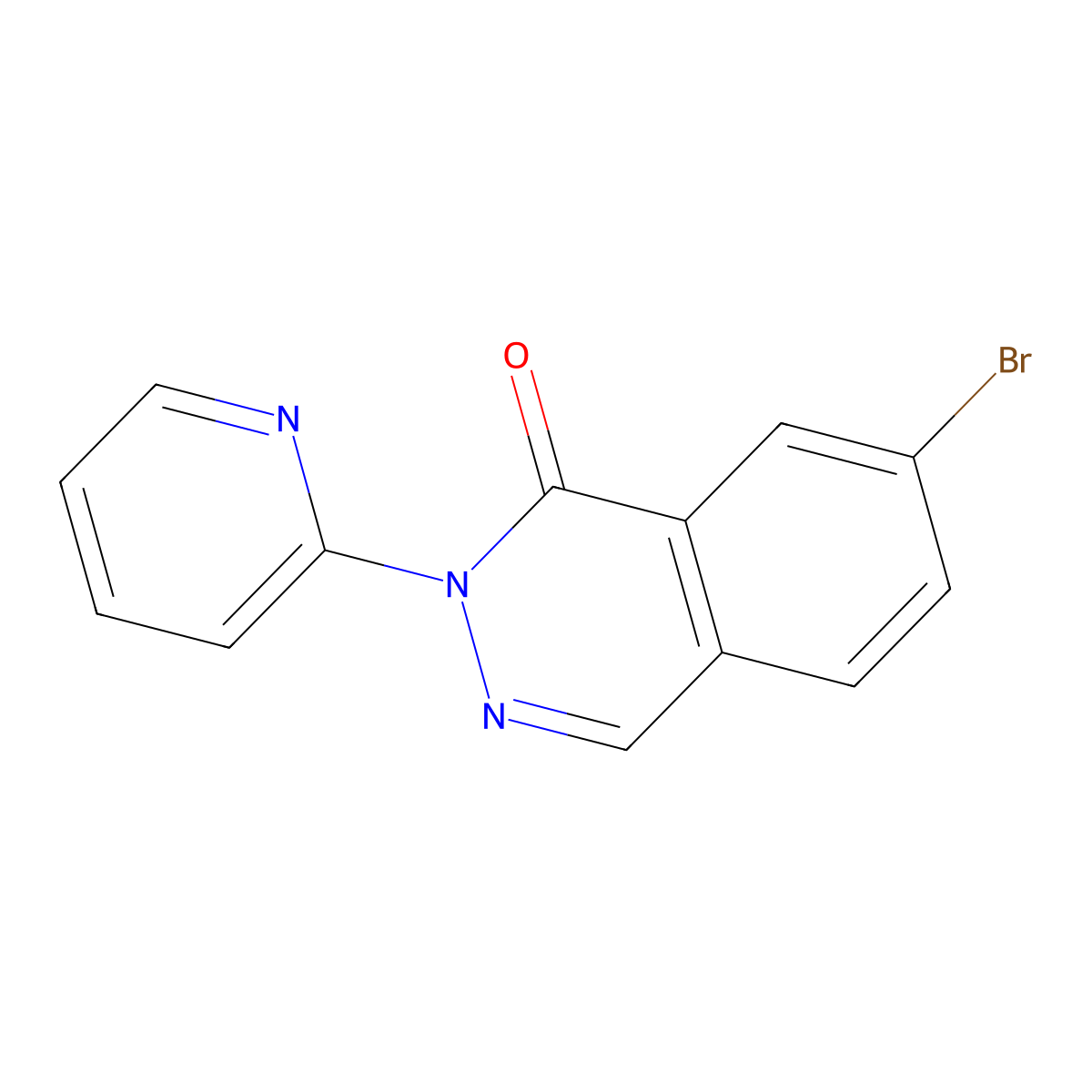 7-Bromo-2-(pyridin-2-yl)phthalazin-1(2H)-one molecular structure, CAS 1437480-65-3