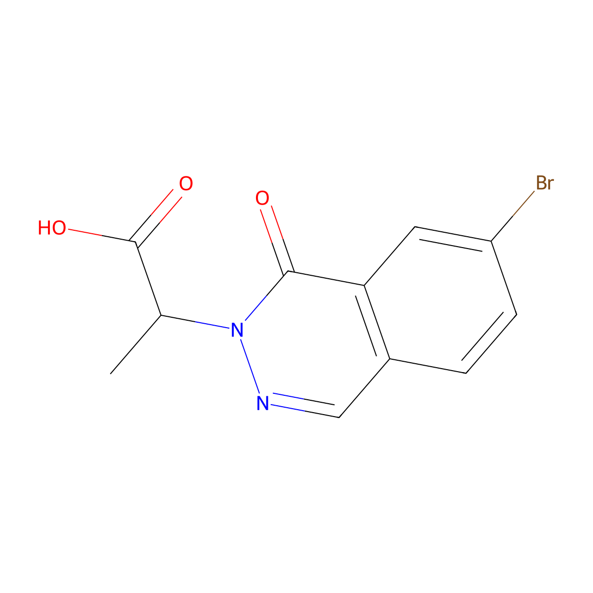 2-(7-Bromo-1-oxophthalazin-2(1H)-yl)propanoic acid molecular structure, CAS 1437482-55-7